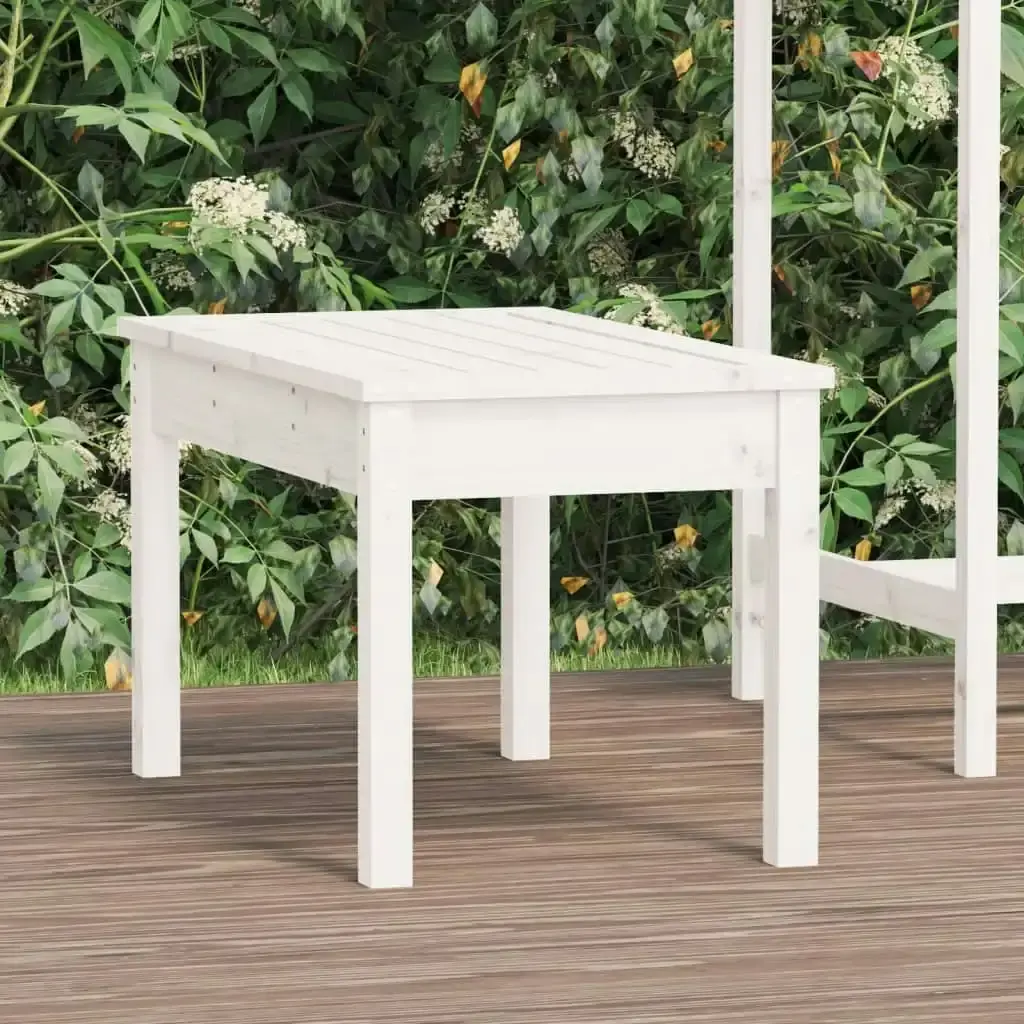 Garden Bench White 80x44x45 cm Solid Wood Pine 823998