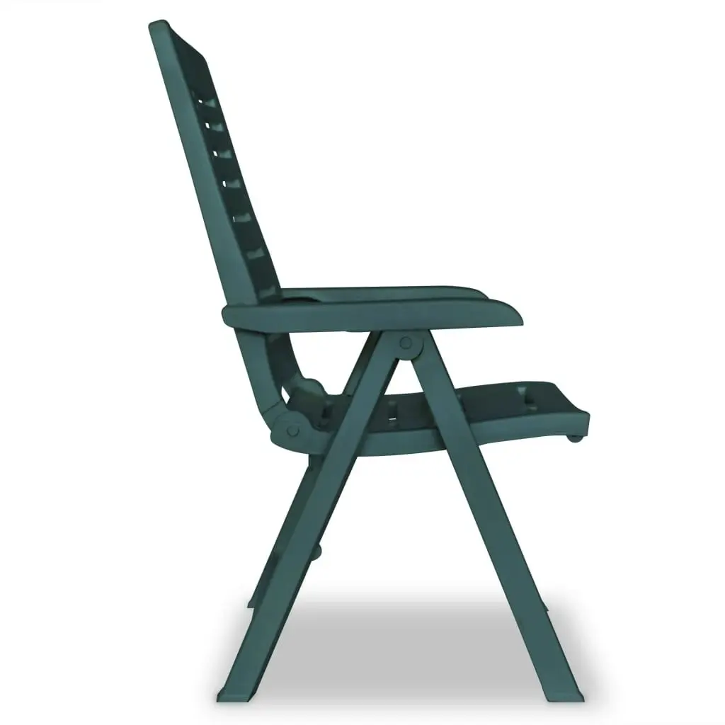 Reclining Garden Chairs 4 pcs Plastic Green 275069