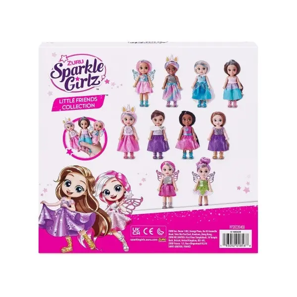 Sparkle Girlz Little Friends Set of 10 Dolls