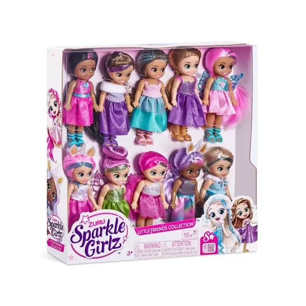 Sparkle Girlz Little Friends Set of 10 Dolls