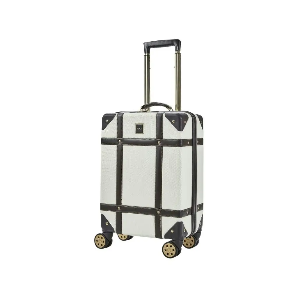 Rock Vintage 3 Piece Hardsided Luggage Set - Cream