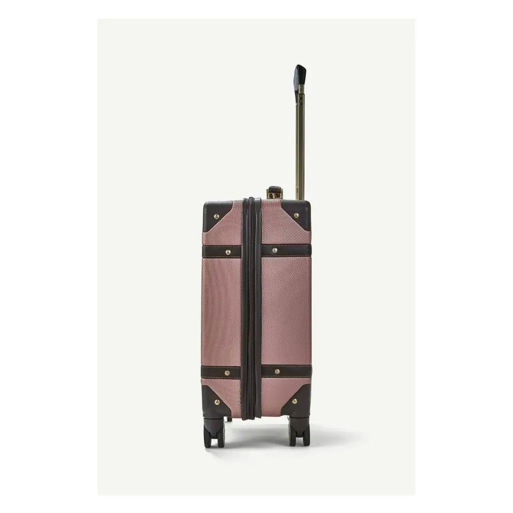 Rock Vintage 3 Piece Hardsided Luggage Set - Pink