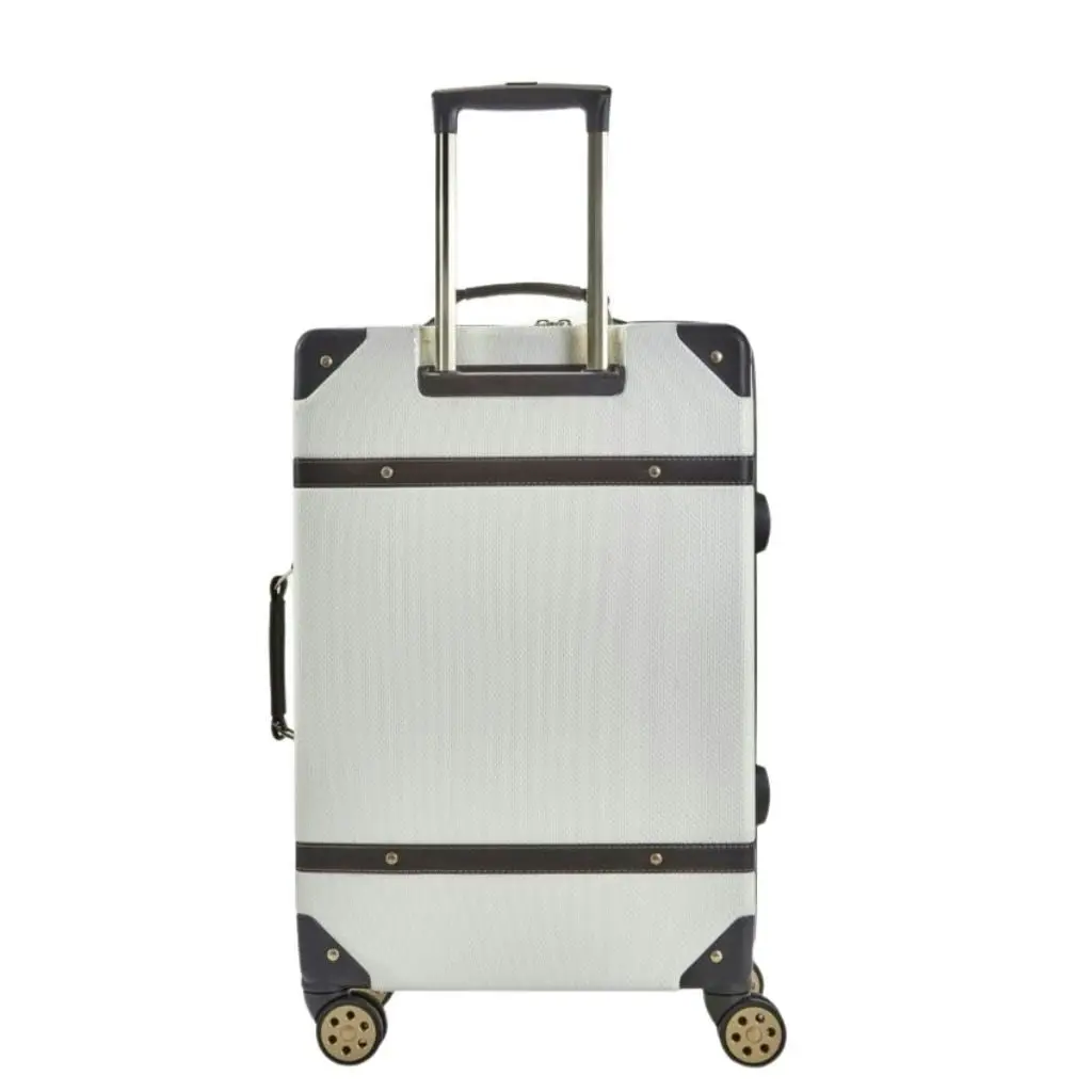 Rock Vintage 78cm Large Hardsided Luggage - Cream