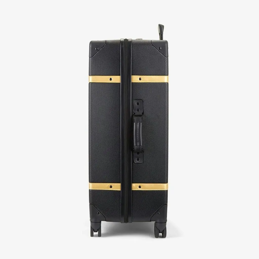 Rock Vintage 78cm Large Hardsided Luggage - Black/Gold