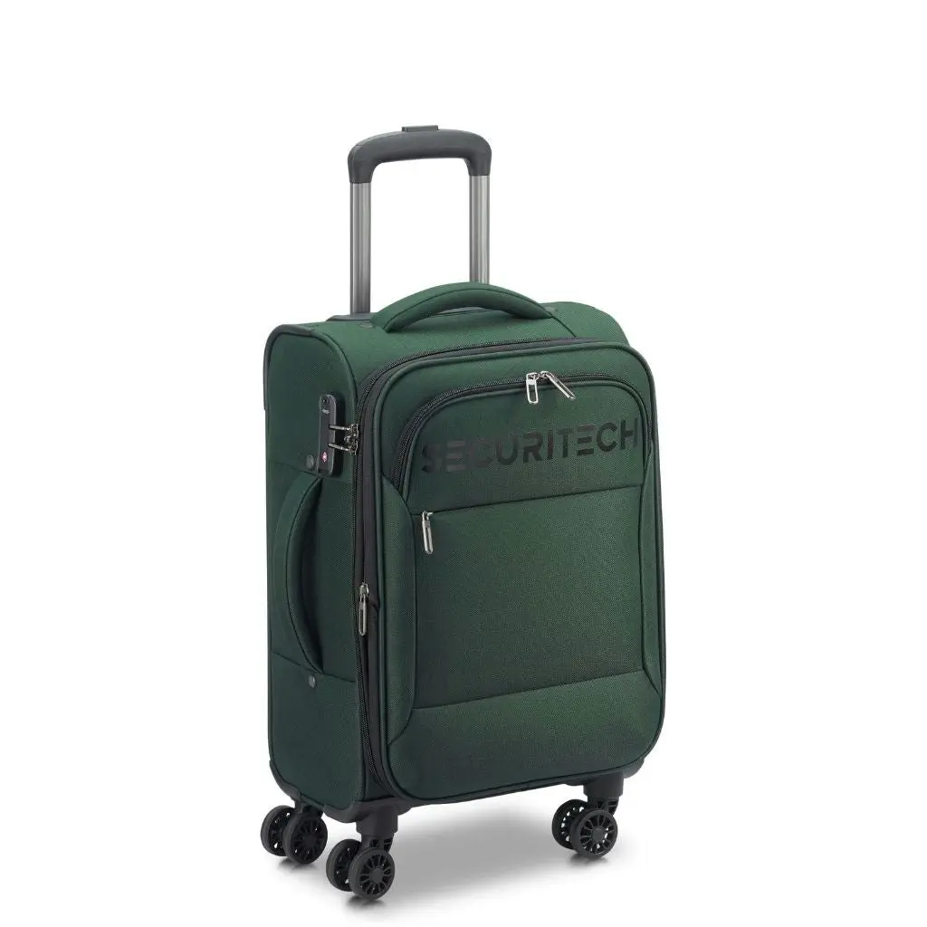 Securitech By Delsey Vanguard 55cm Cabin Exp Softsided Luggage - Green