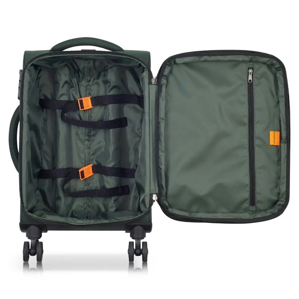 Securitech By Delsey Vanguard 55cm Cabin Exp Softsided Luggage - Green