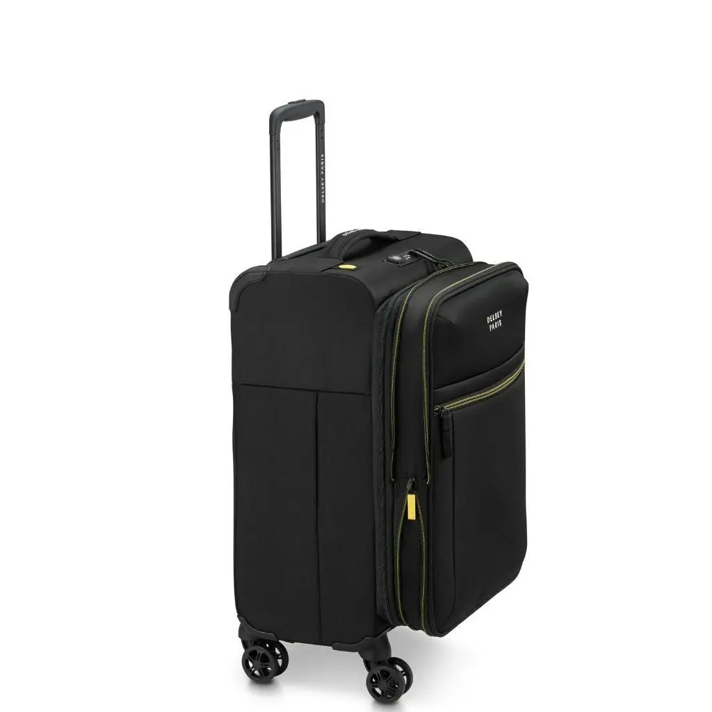 DELSEY BROCHANT 3.0 55cm Carry On Softsided Luggage - Deep Black