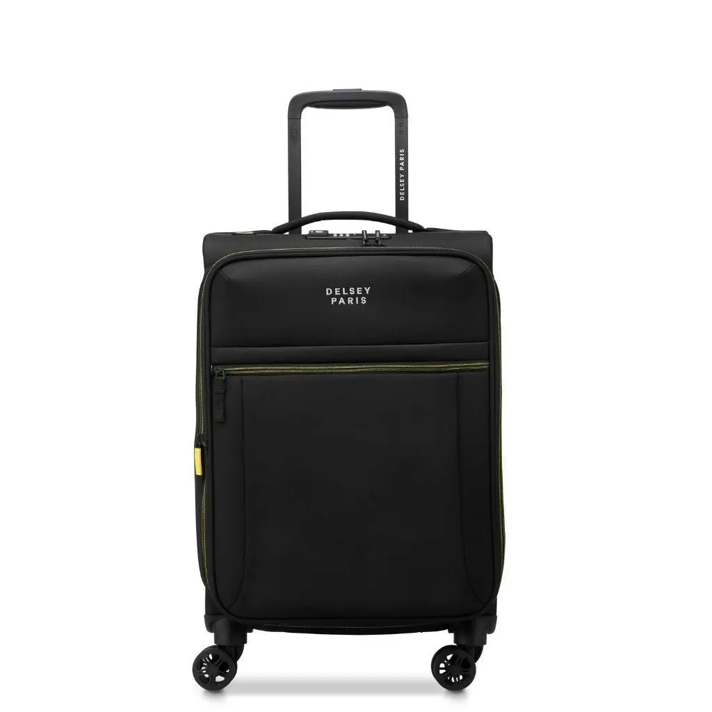 DELSEY BROCHANT 3.0 55cm Carry On Softsided Luggage - Deep Black