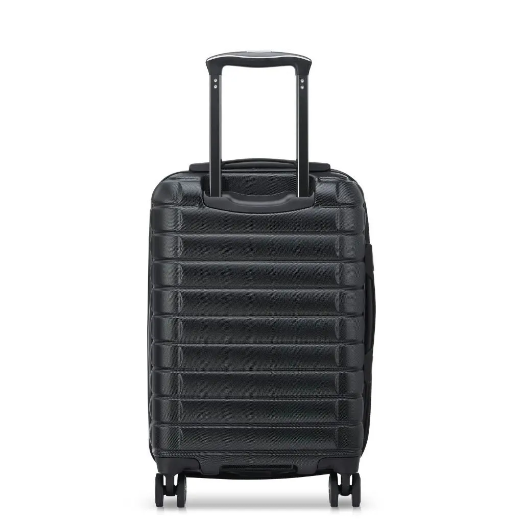 DELSEY Shadow 55cm Expandable Carry On Luggage - Black