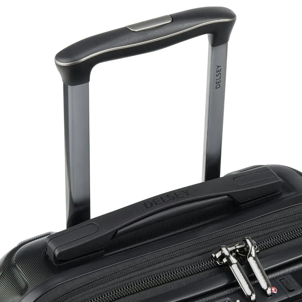 DELSEY Shadow 55cm Expandable Carry On Luggage - Black