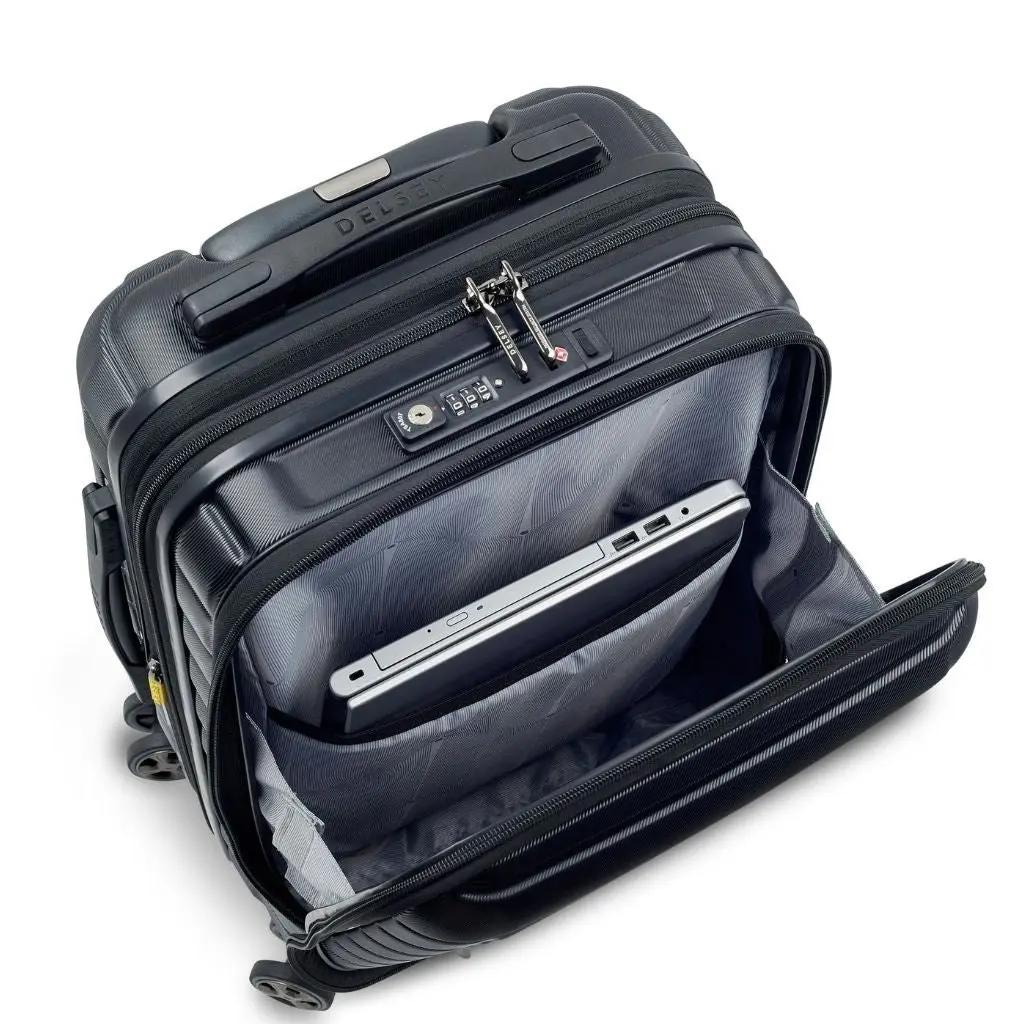 DELSEY Shadow 55cm Laptop Sleeve Carry On Luggage - Black