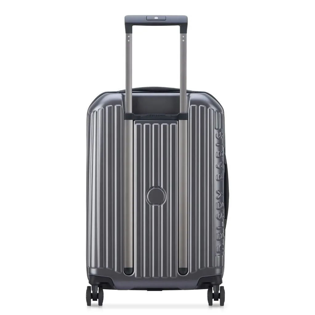 DELSEY Securitime ZIP Top Opening 55cm Cabin Luggage - Anthracite