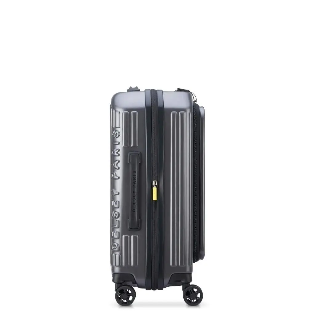 DELSEY Securitime ZIP Top Opening 55cm Cabin Luggage - Anthracite