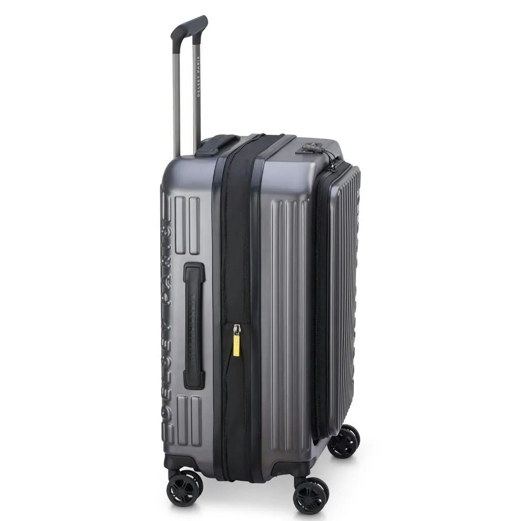 DELSEY Securitime ZIP Top Opening 55cm Cabin Luggage - Anthracite