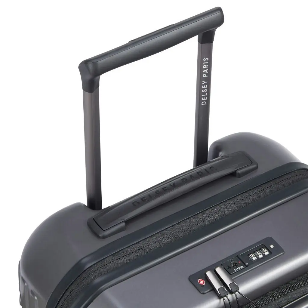 DELSEY Securitime ZIP Top Opening 55cm Cabin Luggage - Anthracite