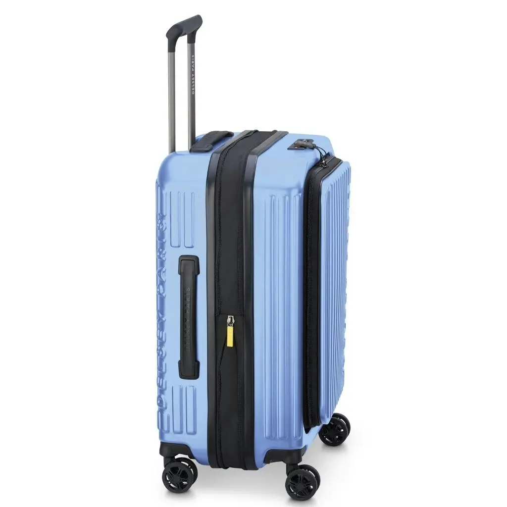 DELSEY Securitime ZIP Top Opening 55cm Cabin Luggage - Blue