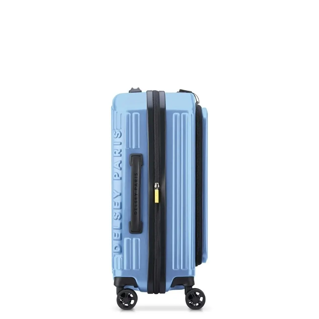 DELSEY Securitime ZIP Top Opening 55cm Cabin Luggage - Blue