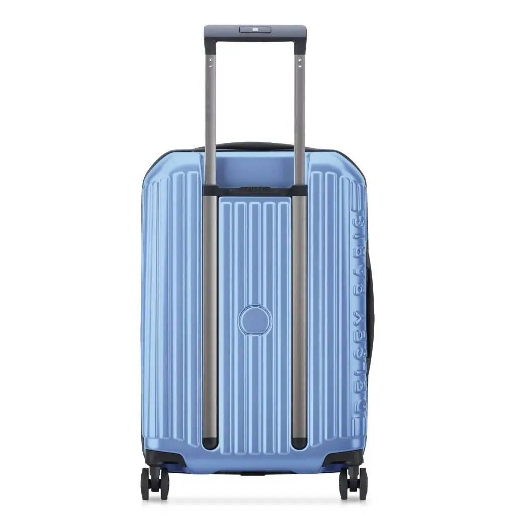 DELSEY Securitime ZIP Top Opening 55cm Cabin Luggage - Blue