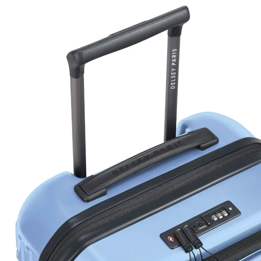 DELSEY Securitime ZIP Top Opening 55cm Cabin Luggage - Blue