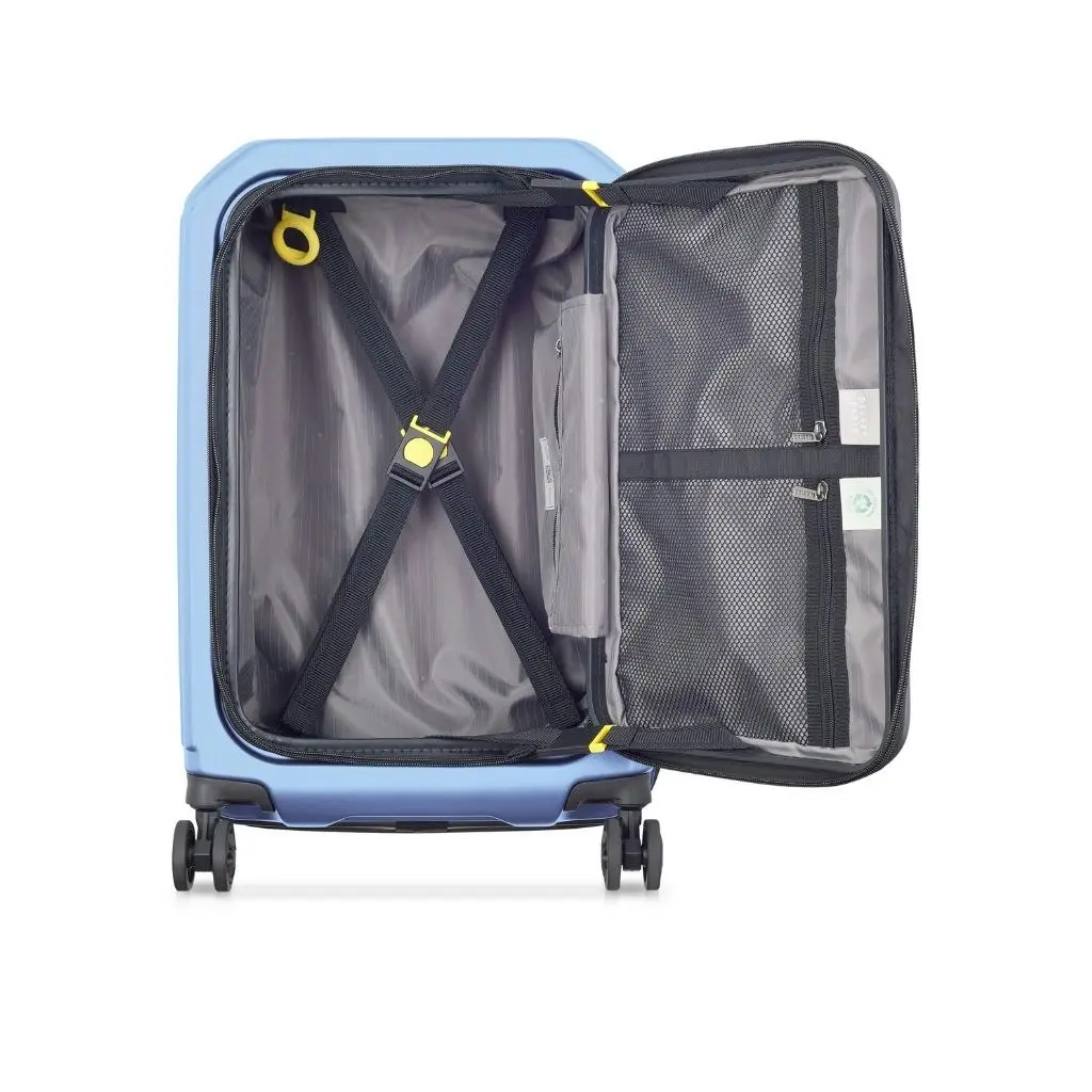 DELSEY Securitime ZIP Top Opening 55cm Cabin Luggage - Blue