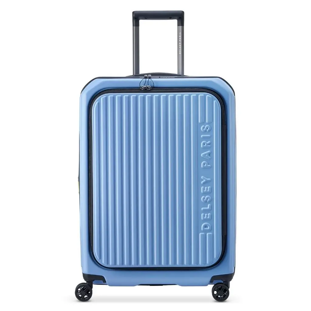 DELSEY Securitime ZIP Top Opening 66cm Medium Exp Luggage - Blue