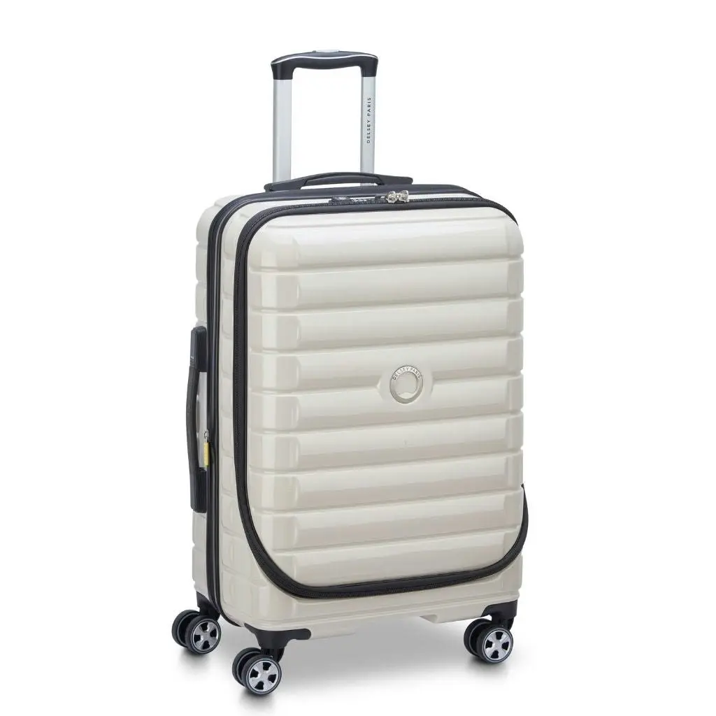 DELSEY Shadow 55cm Laptop Sleeve Carry On Luggage- Ivory