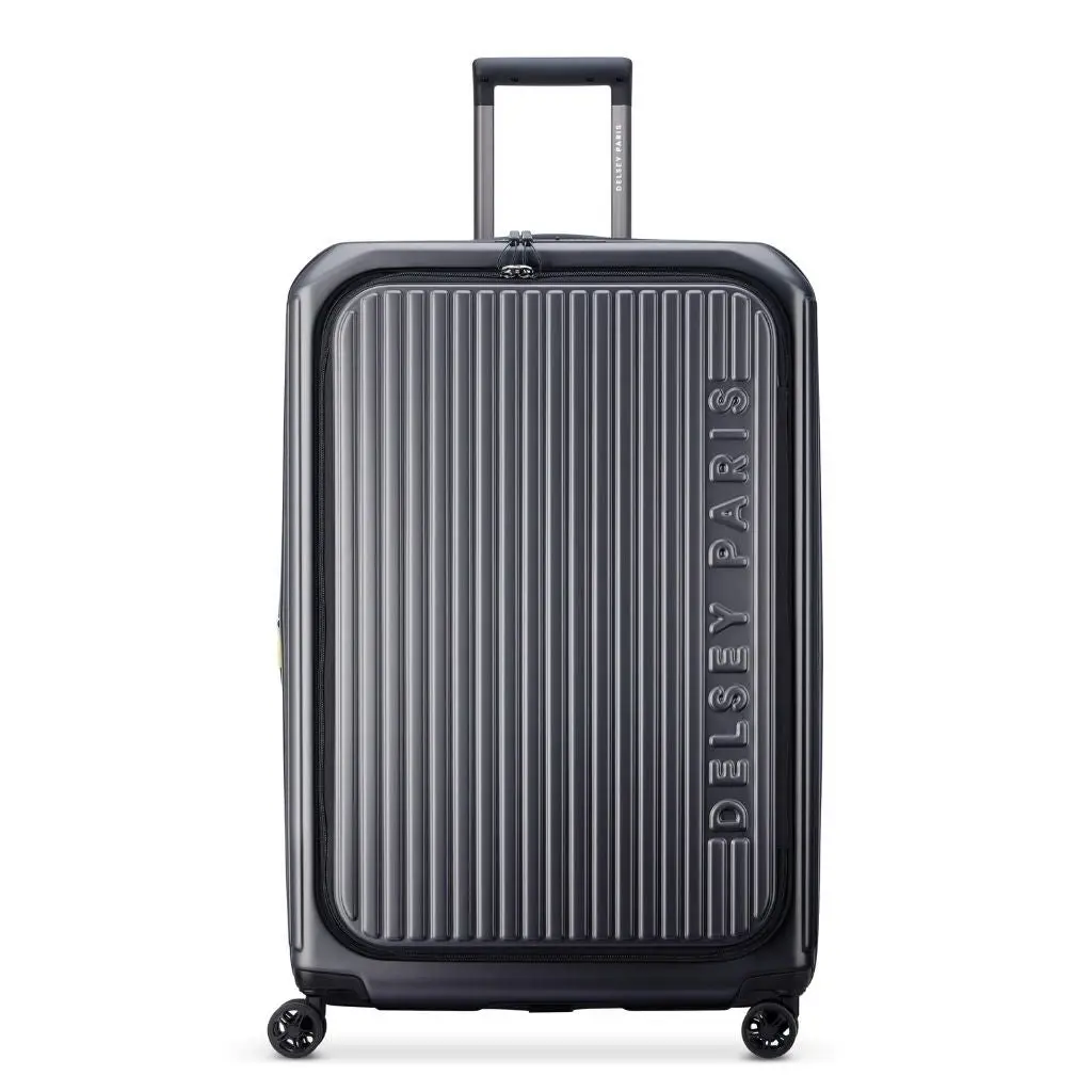 DELSEY Securitime ZIP Top Opening 76cm Large Exp Luggage - Anthracite