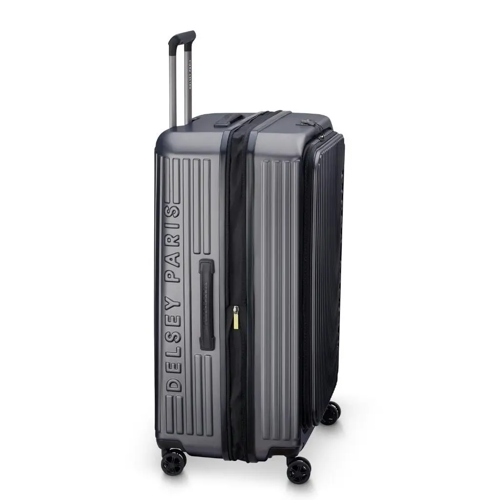 DELSEY Securitime ZIP Top Opening 76cm Large Exp Luggage - Anthracite