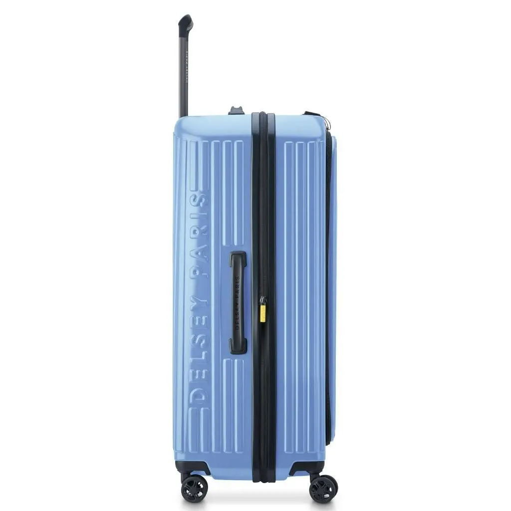 DELSEY Securitime ZIP Top Opening 76cm Large Exp Luggage - Blue