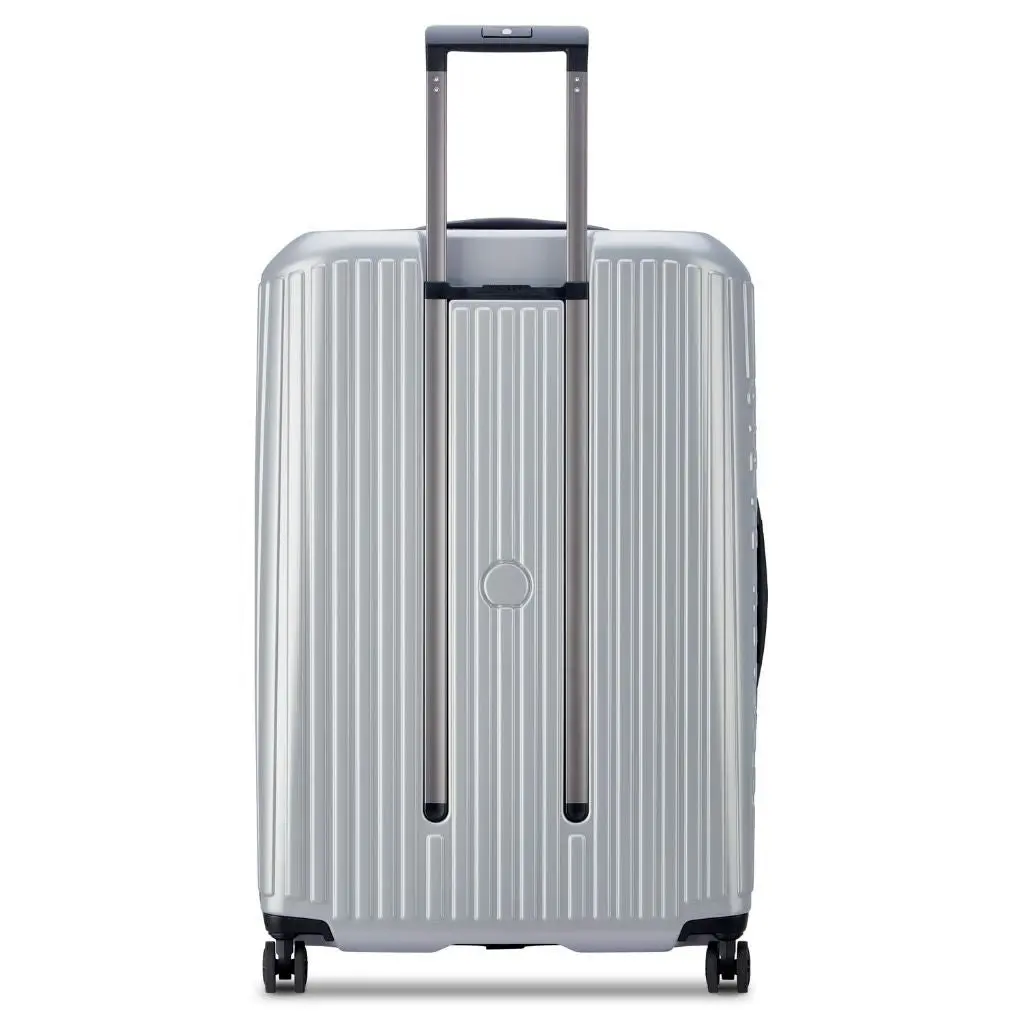 DELSEY Securitime ZIP Top Opening 76cm Large Exp Luggage - Silver