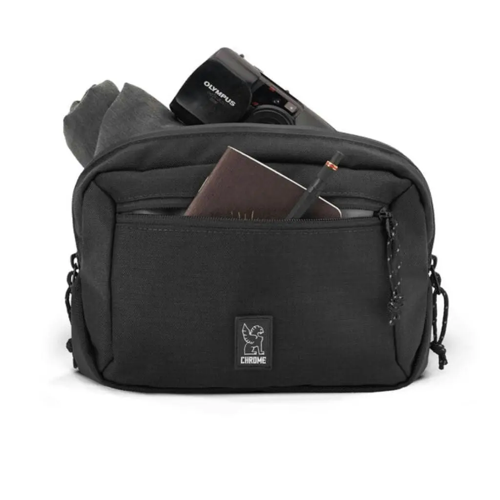 chrome Ziptop Waistpack/Shoulder Bag Black