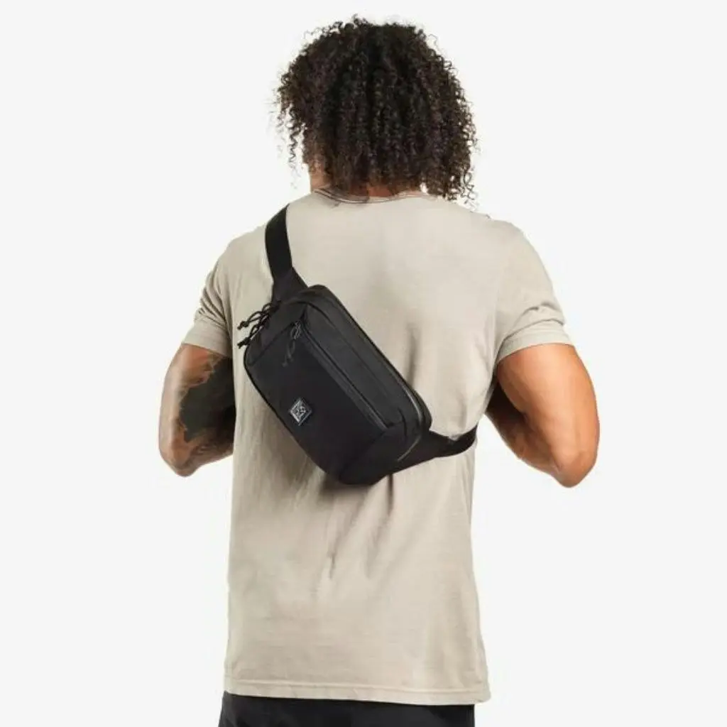 chrome Ziptop Waistpack/Shoulder Bag Black