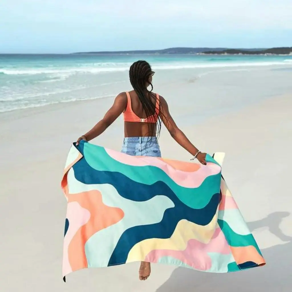 Dock & Bay Beach Towel Cabana Light Collection XL - Get Wavy