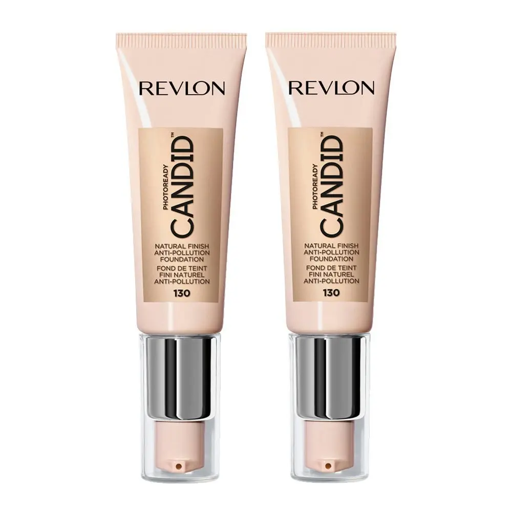 Revlon Photoready Candid Natural Finish Anti-pollution Foundation 22ml 130 Ivory - 2 Pack