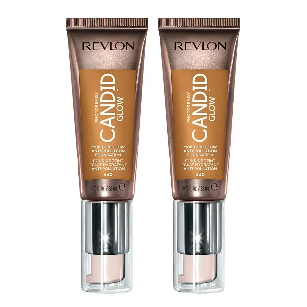 Revlon Photoready Candid Glow Moisture Glow Foundation 22ml 440 Caramel - 2 Pack