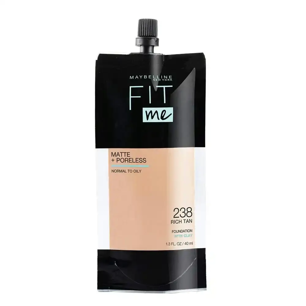 Maybelline Fit Me! Matte + Poreless Foundation 40ml Pouch 238 Rich Tan