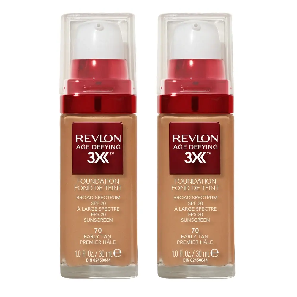 Revlon Age Defying 3x Foundation 30ml 70 Early Tan - 2 Pack