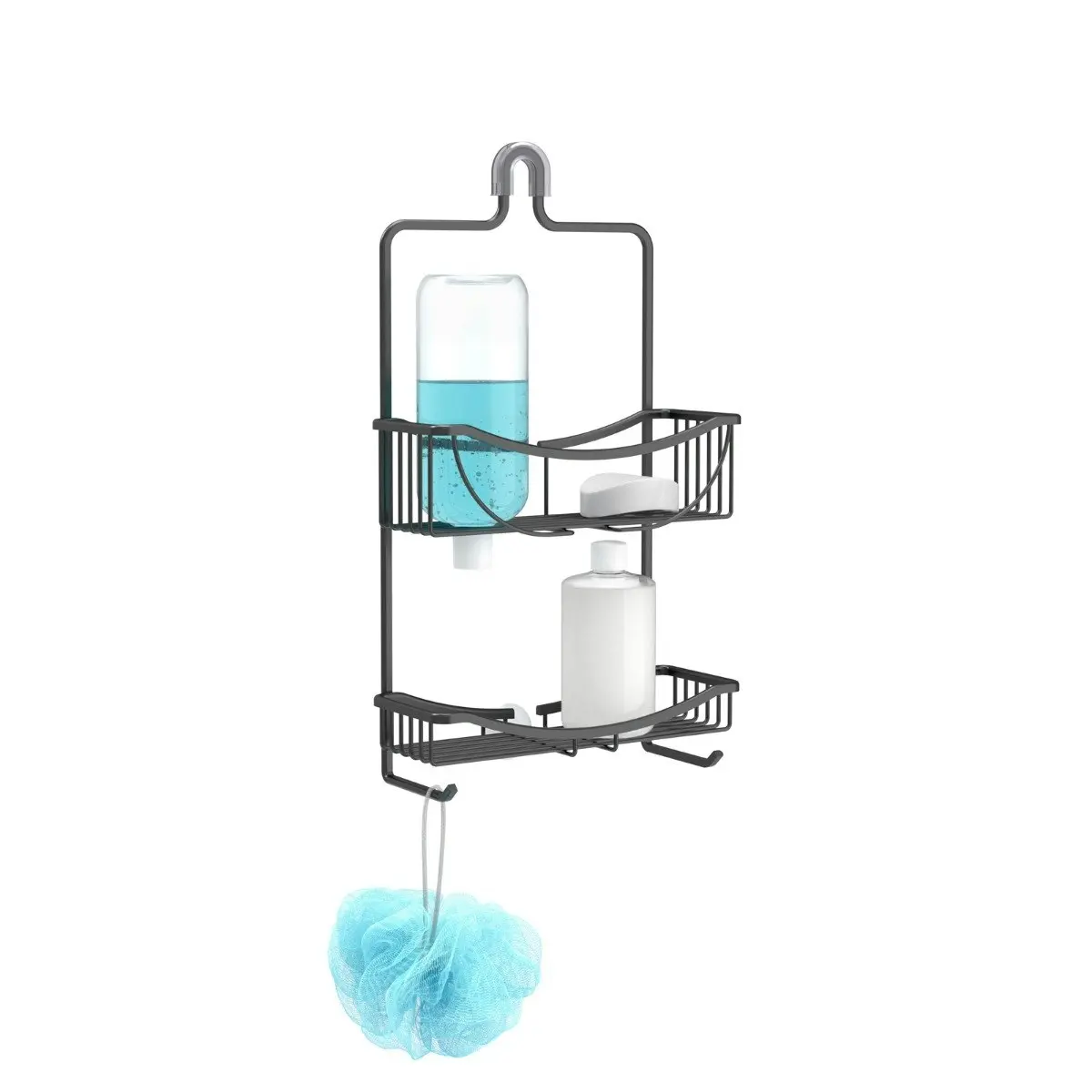 Better Living Venus 2 Tier Hanging Shower Caddy - Black