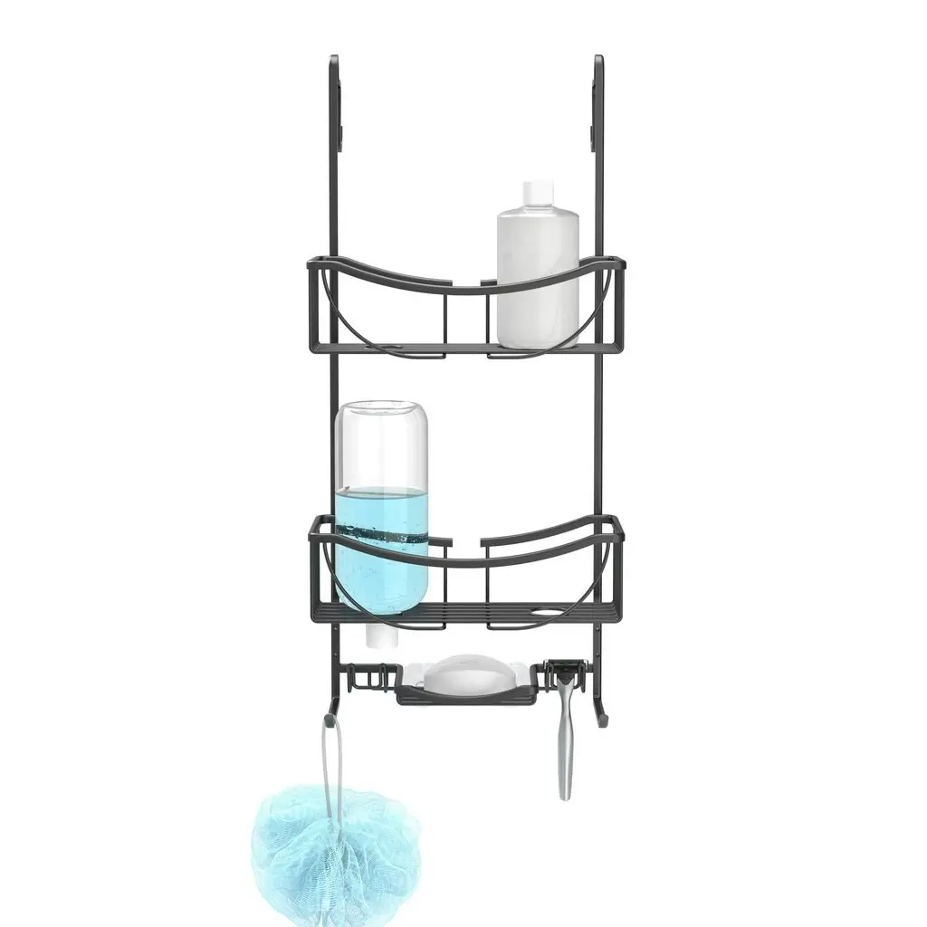 Better Living Venus 3 Tier Over the Door Shower Caddy - Black