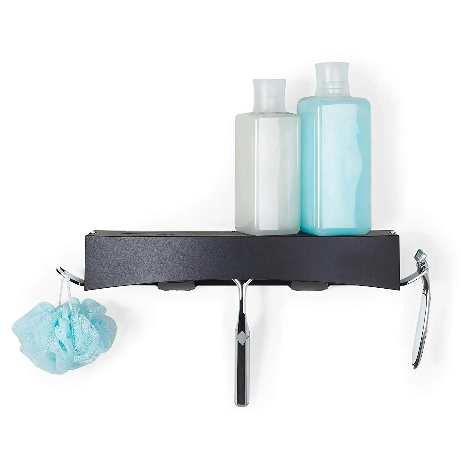 Better Living Clever Flip Shower Shelf - Matte Black