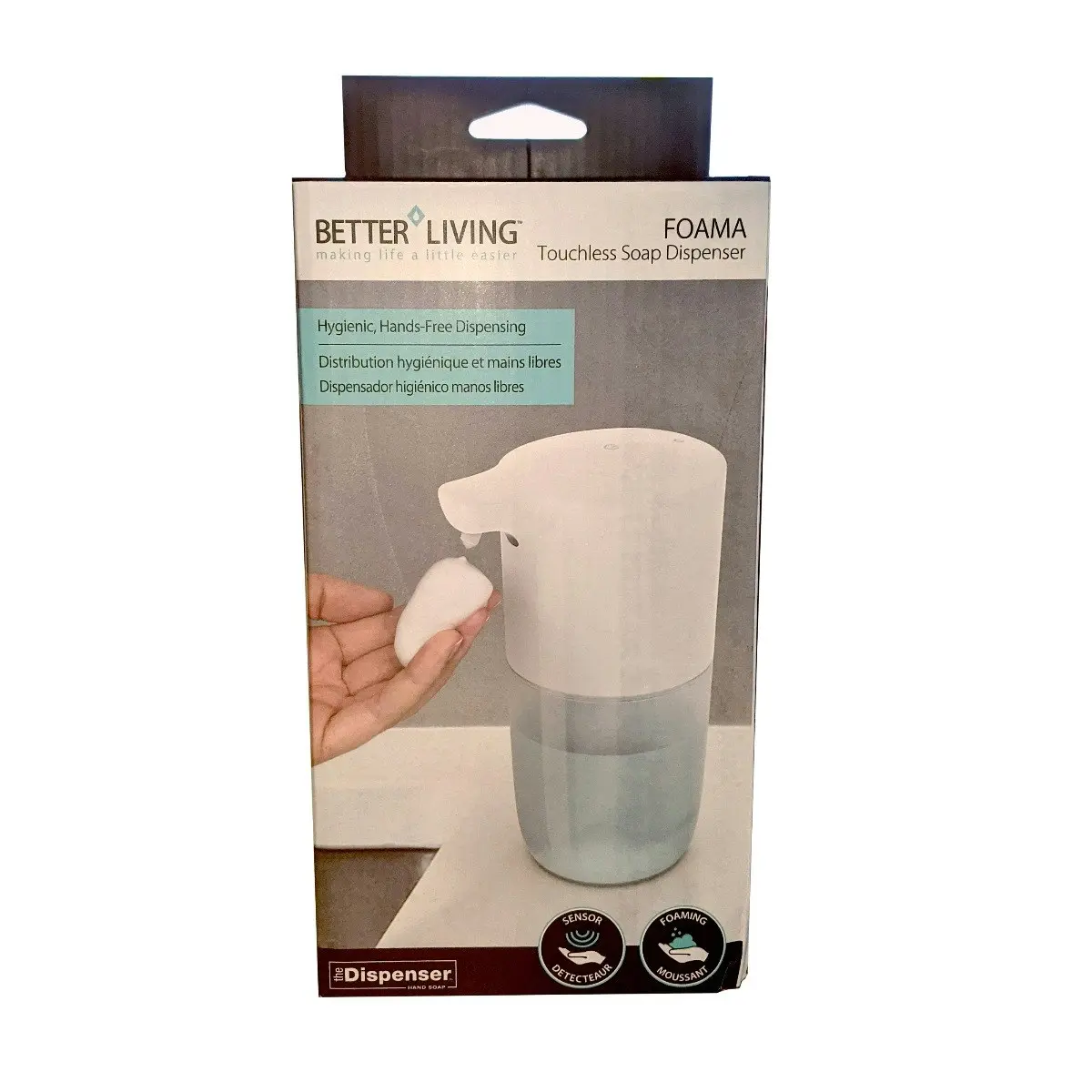 Better Living Foama 295ml Touchless Foaming Soap Dispenser - White