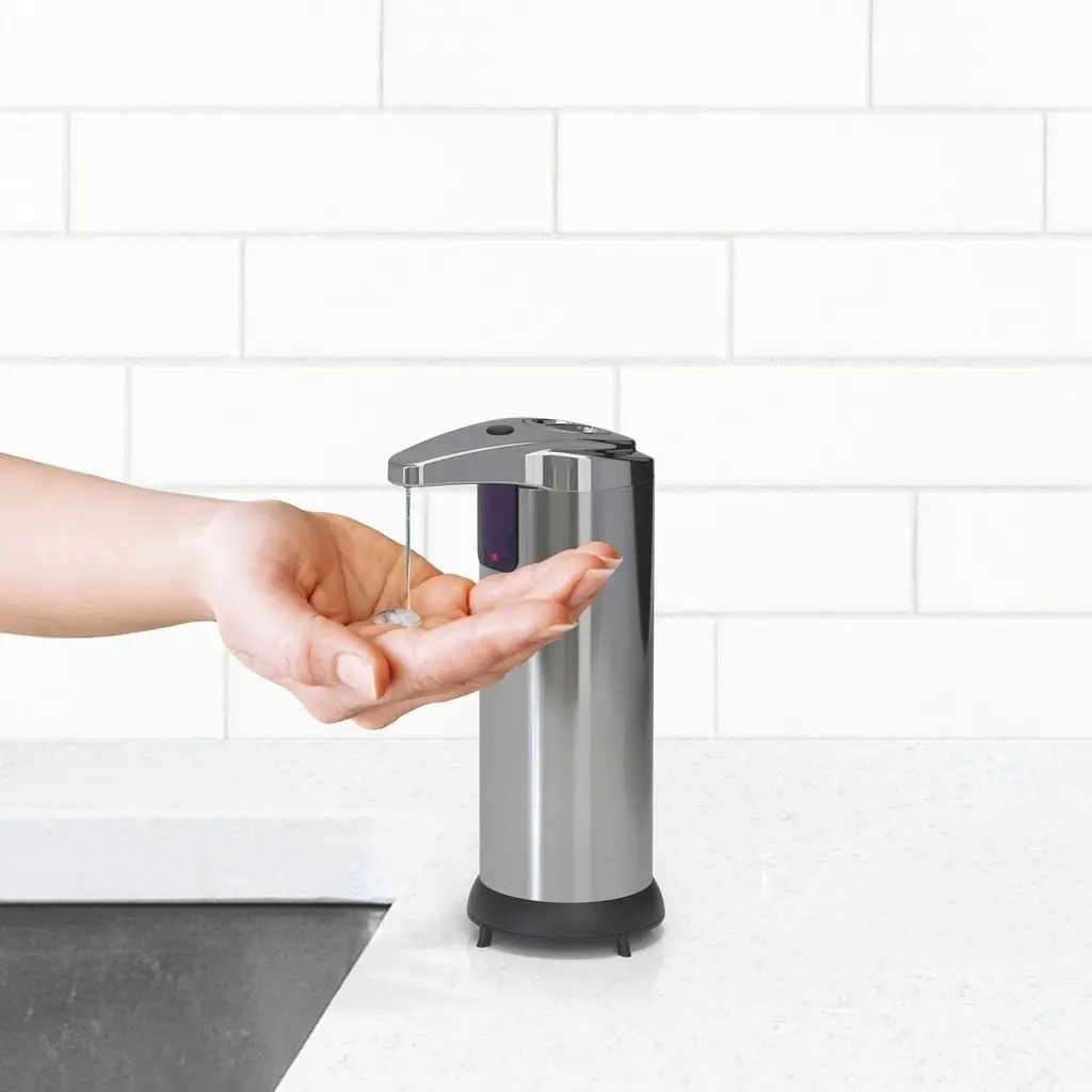 Better Living Touchless 225ml Hands Free Soap and Sanitiser Dispenser - Stainless Steel