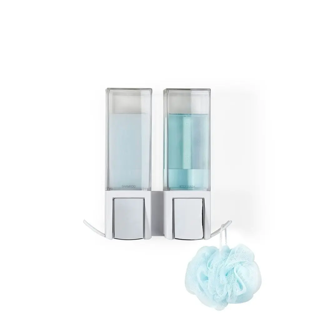 Better Living Clever 2 x 500ml Soap and Shower Dispenser Double - Matte White