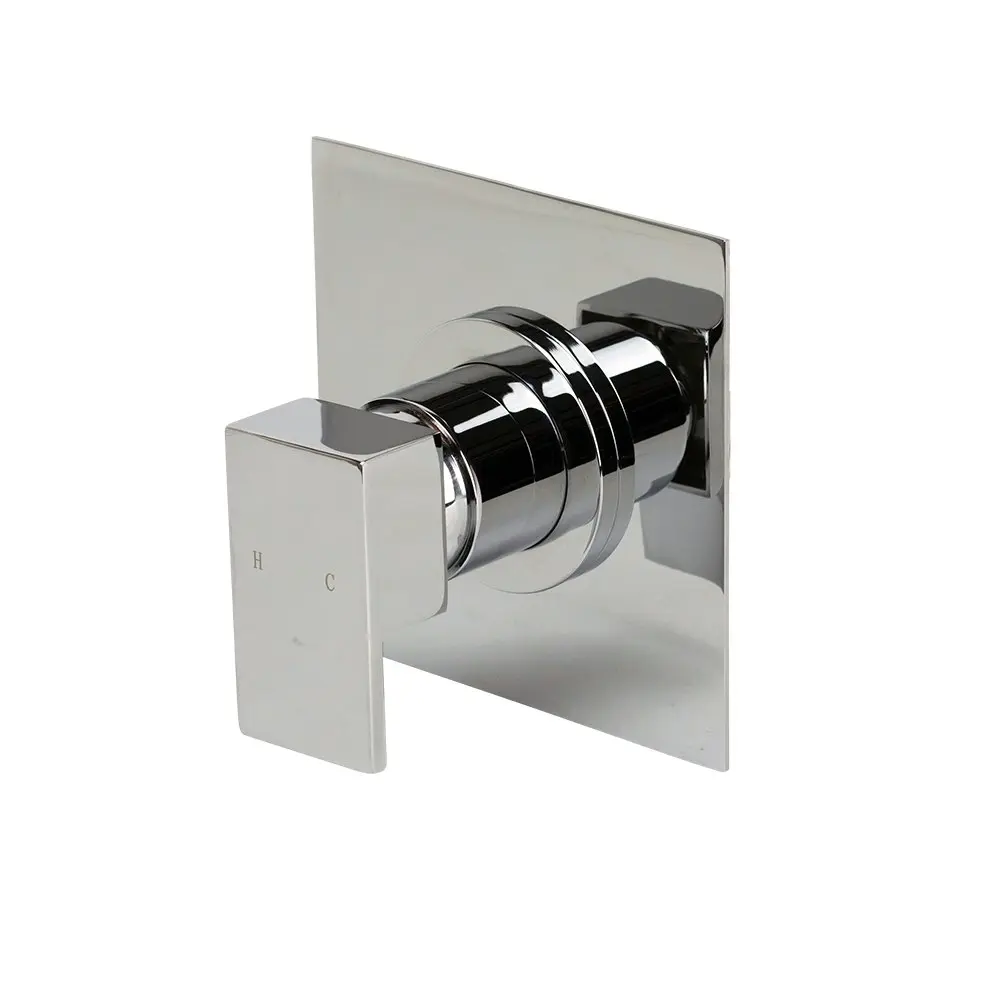 Aguzzo Quadro Wall Mounted Bath & Shower Mixer - Polished Chrome