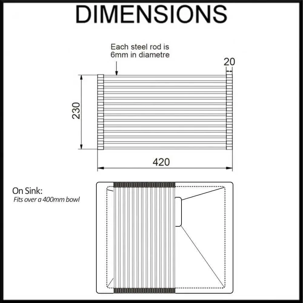 Aguzzo Stainless Steel Rollable Drainer Tray - Small