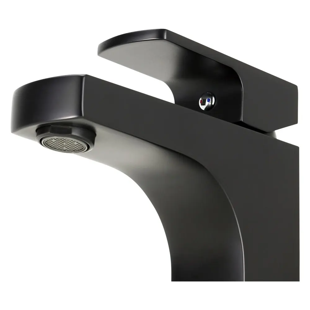 Aguzzo Terrus Single Lever Basin Mixer Tap - Matte Black