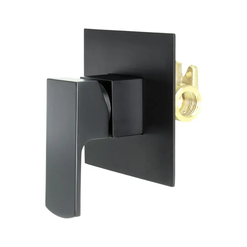 Aguzzo Terrus Wall Mounted Bath & Shower Mixer - Matte Black