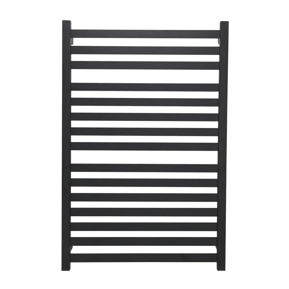 Aguzzo Ezy Fit Dual Wired Flat Tube Heated Towel Rail 60 x 92cm - Matte Black