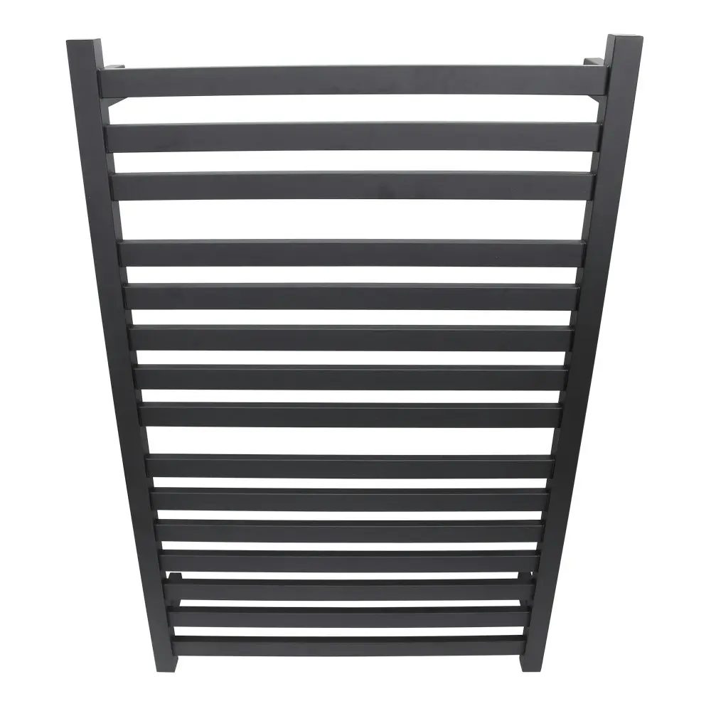 Aguzzo Ezy Fit Dual Wired Flat Tube Heated Towel Rail 60 x 92cm - Matte Black