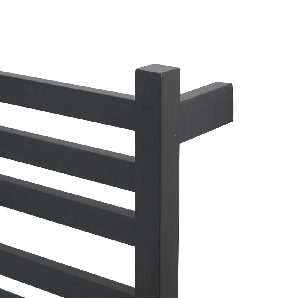 Aguzzo Ezy Fit Dual Wired Flat Tube Heated Towel Rail 60 x 92cm - Matte Black